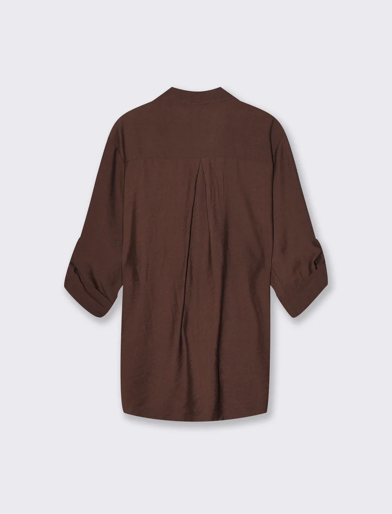 Camicia morbida a tre quarti - Moro