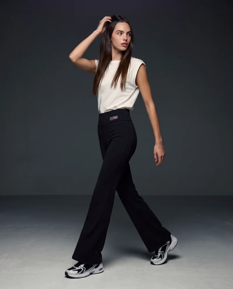 Leggings Basico Flare - Nero