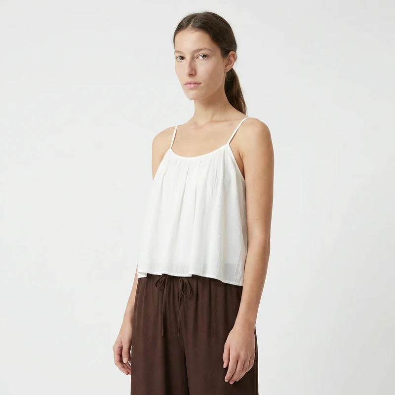 Bretelle Sottili con Vestibilità Comoda - Bianco