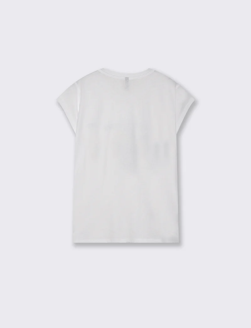 T-shirt cotone manica corta con stampa - var 1
