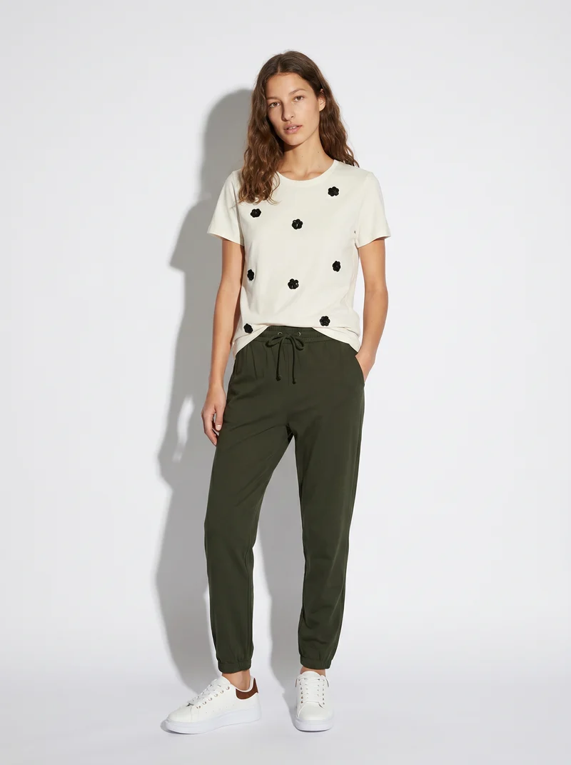 T-shirt cotone a manica corta con applicazioni - var 3