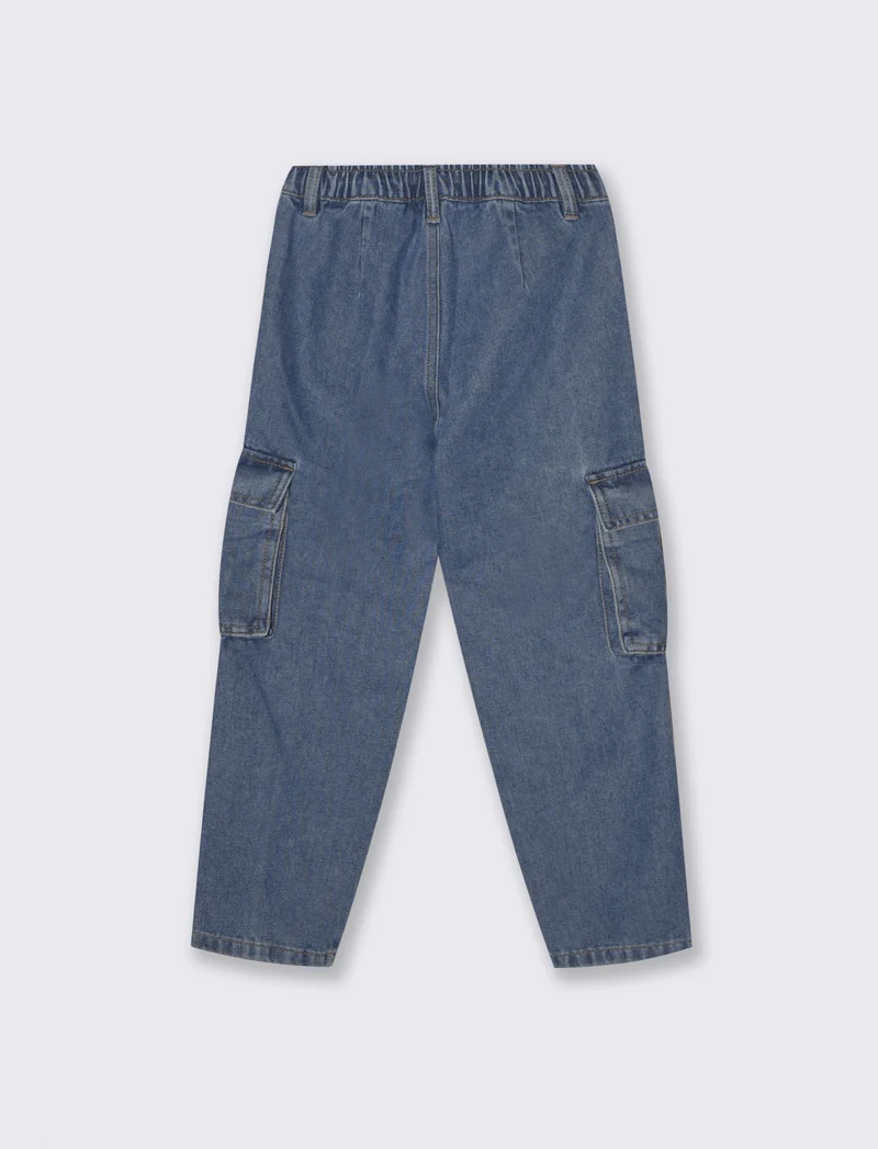 Jeans cargo in cotone per bimbi stylish - Denim