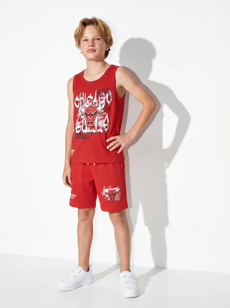 Canotta NBA in cotone trendy e versatile - Rosso