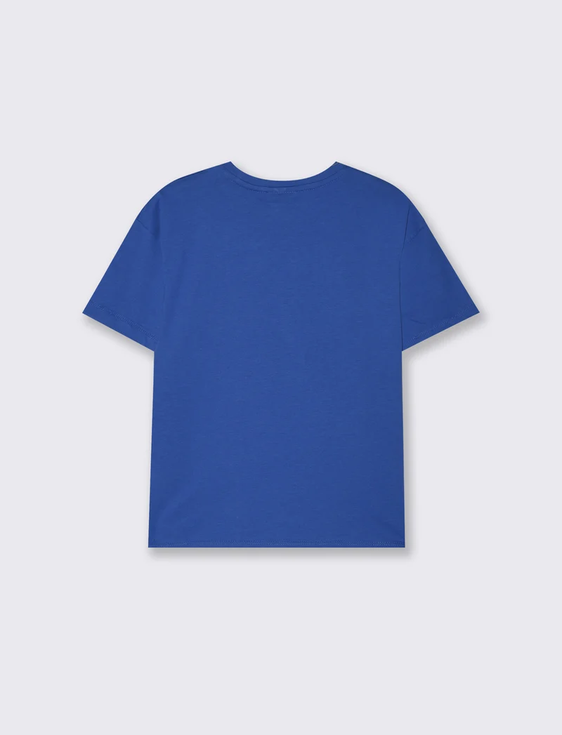T-Shirt NBA in Cotone per Giovani Fan - Blu cobalto