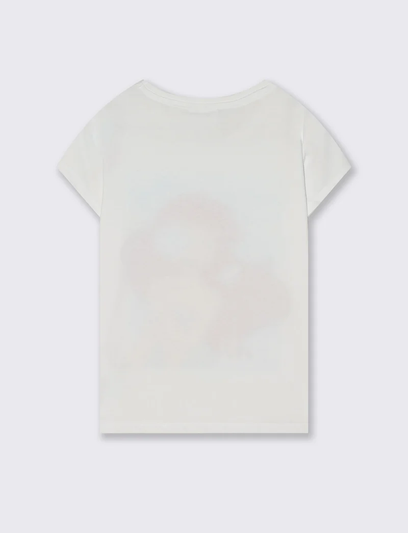 T-shirt mezza manica tema Disney Ariel - Bianco