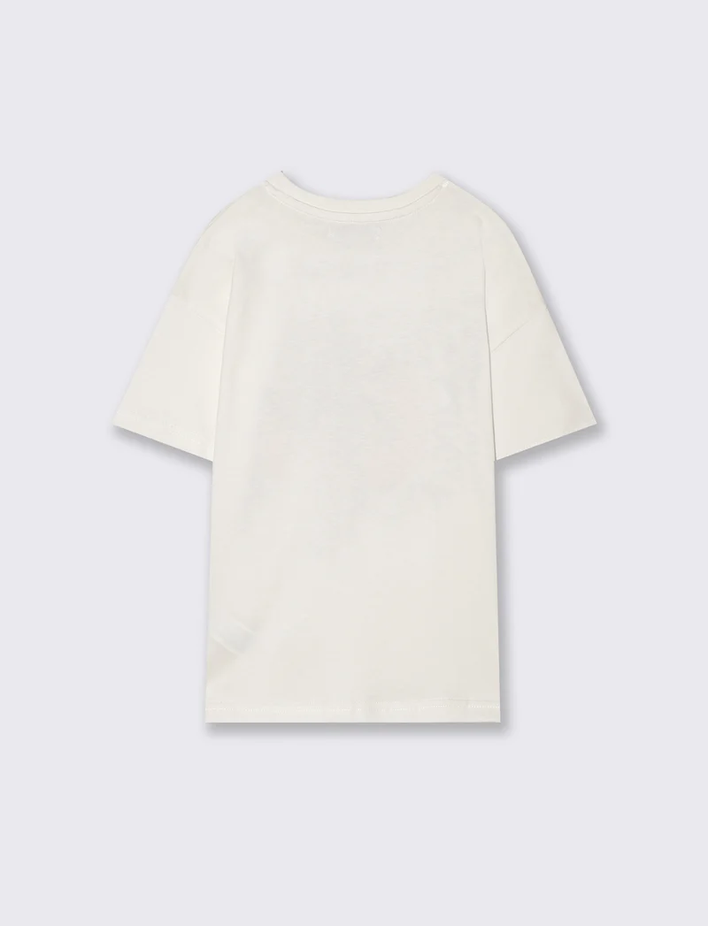 T-shirt Enjoy Your Time Over Fit - Sabbia