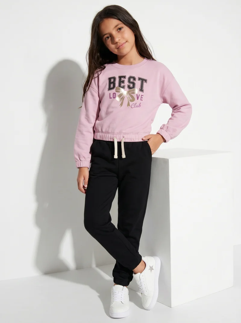 Tuta da bambina comoda e alla moda - Rosa polvere