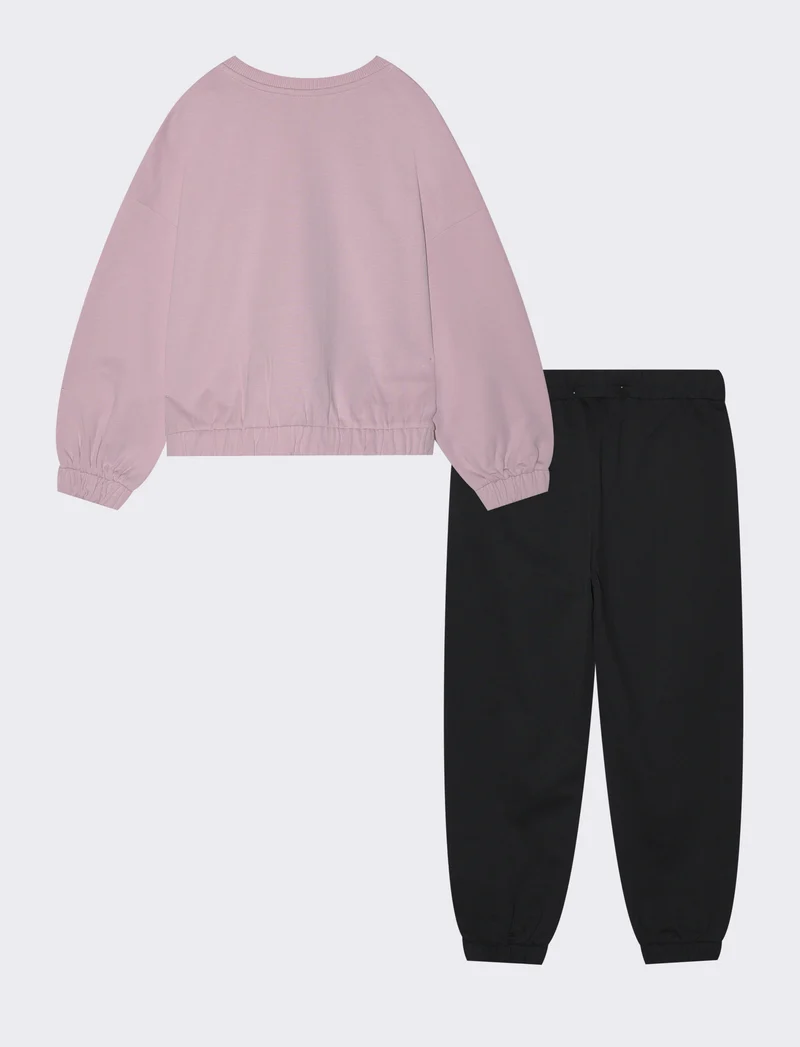 Tuta da bambina comoda e alla moda - Rosa polvere