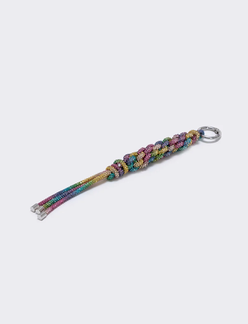 Portachiavi Scooby Tubolare con Strass - Multicolore