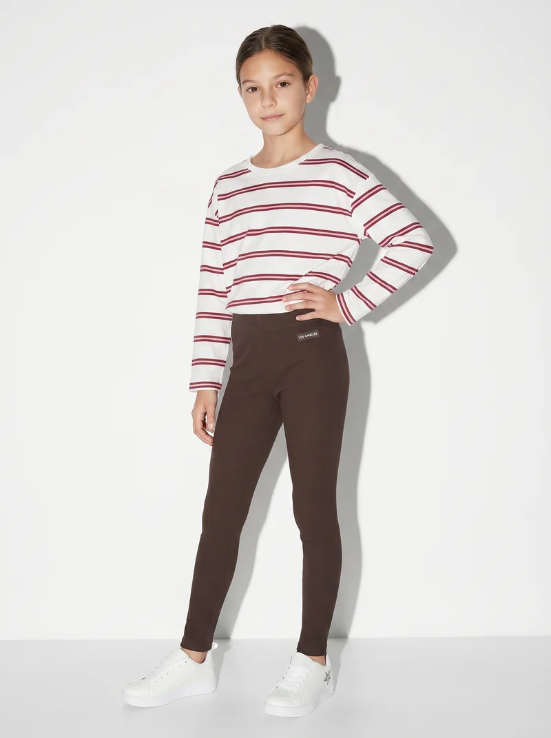 T-shirt a righe manica lunga da bambina - Righe