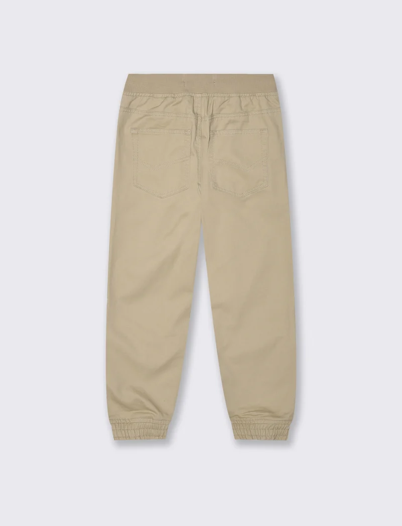 Pantaloni Jogger in Cotone con Coulisse - Beige