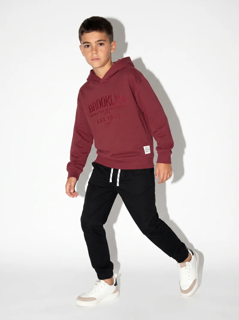 Pantaloni Jogger in Cotone con Coulisse - Nero