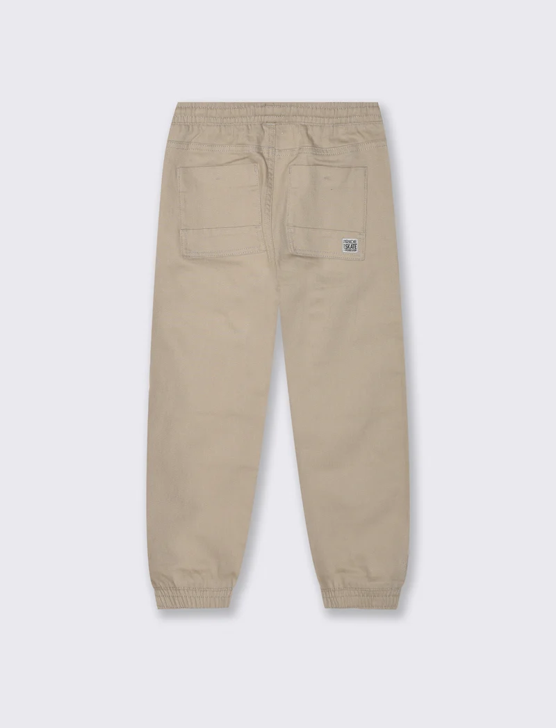 Jogging e comfort con tasconi in cotone - Beige