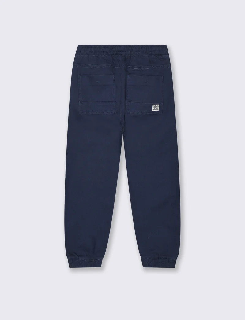 Jogging e comfort con tasconi in cotone - Blu