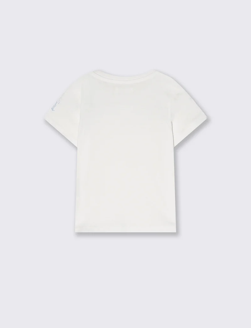 T-shirt mezza manica in cotone tinta unita - Bianco