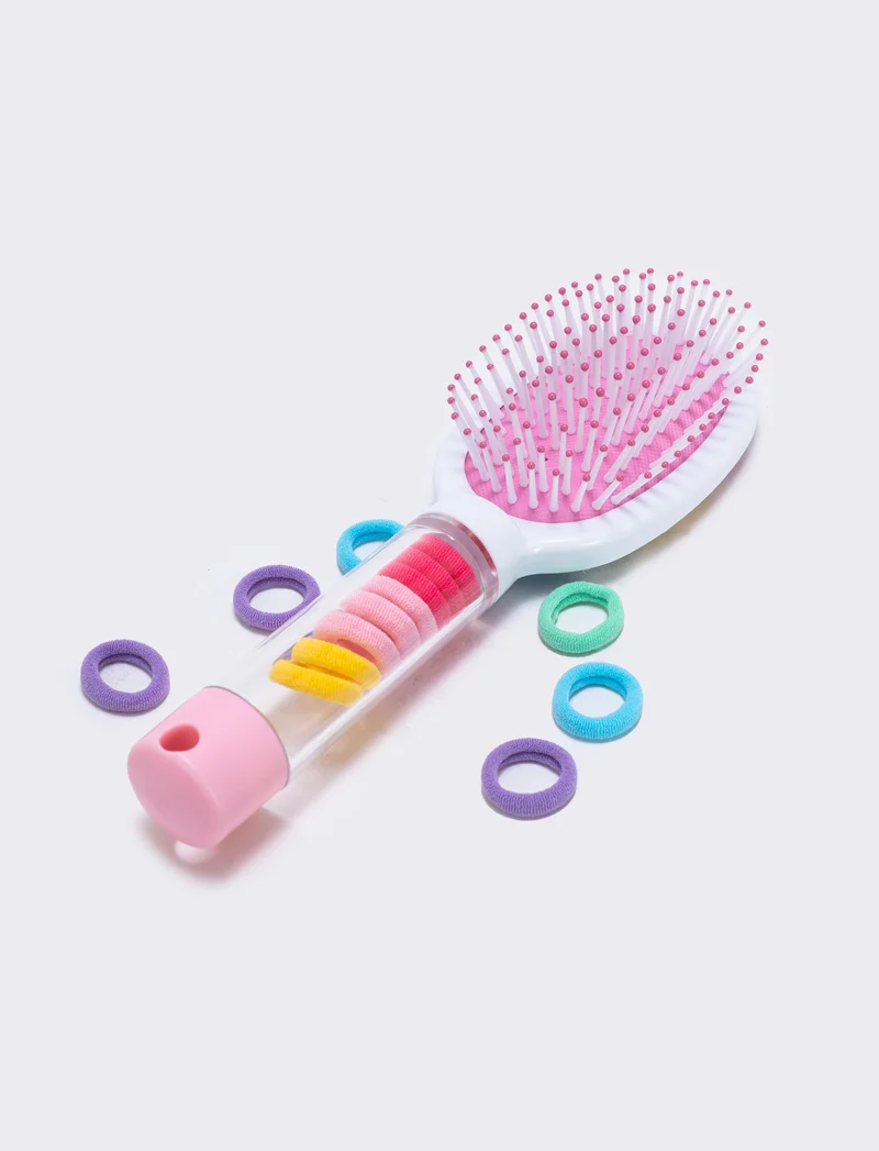 Spazzola con tubo e elastici integrati - Multicolore