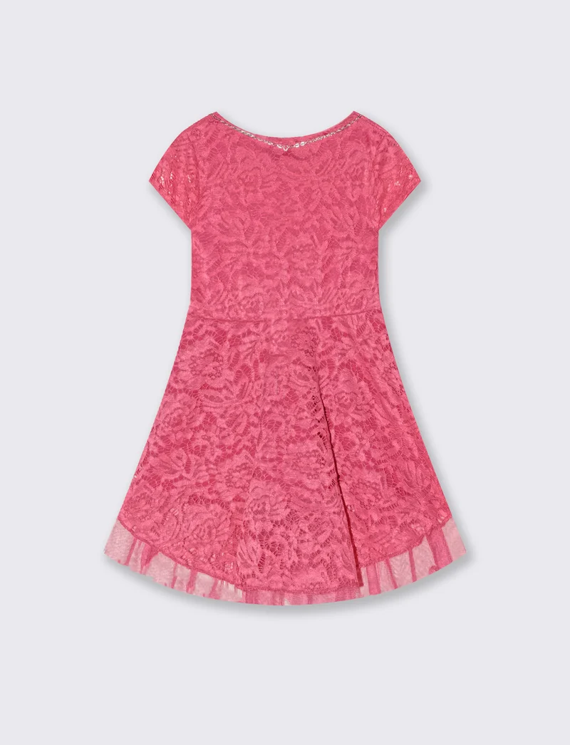 Abito in pizzo - Fuxia