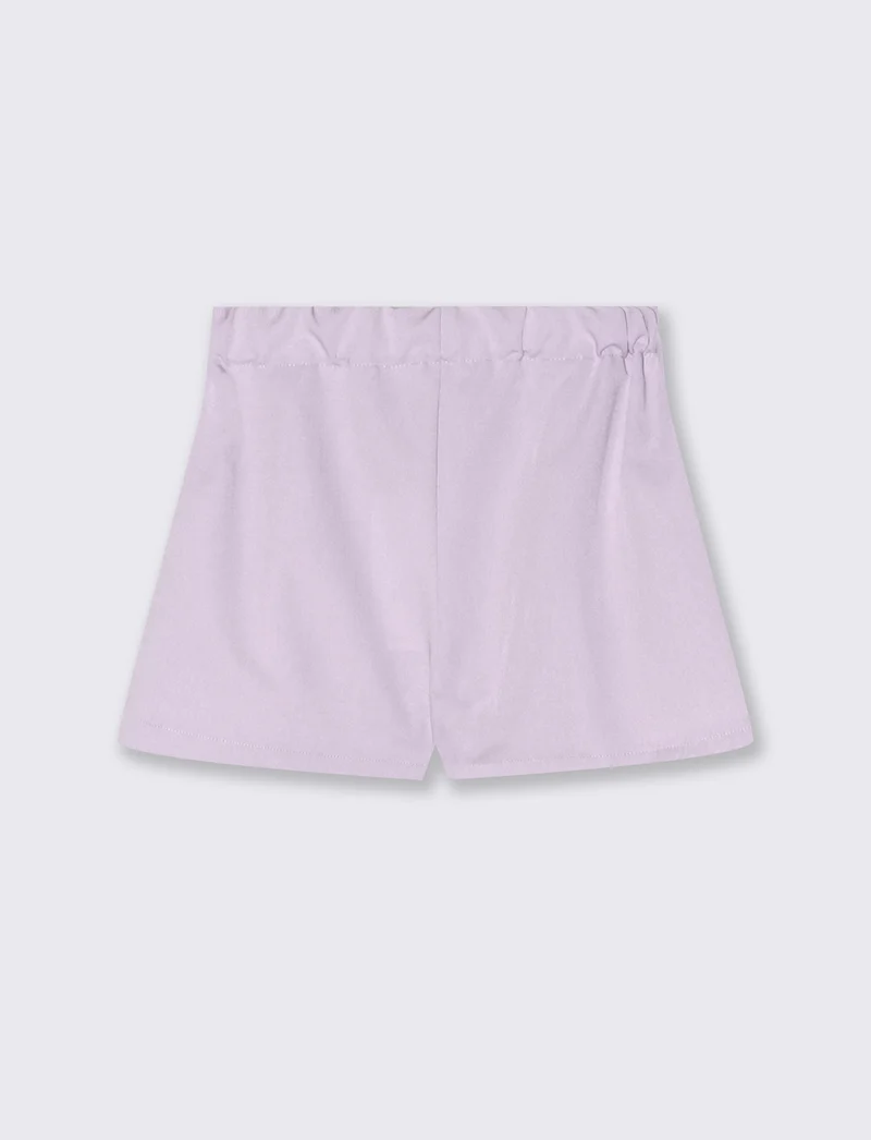 Short da bambina con pinces e bustino - Viola glicine