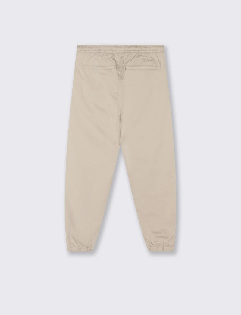 Pantaloni jogger con vita regolabile - Beige
