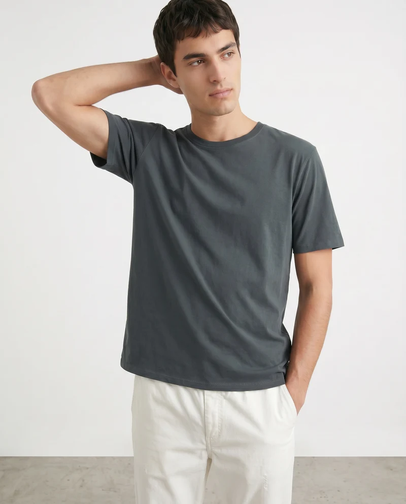 T-shirt girocollo in cotone regular fit - Avion