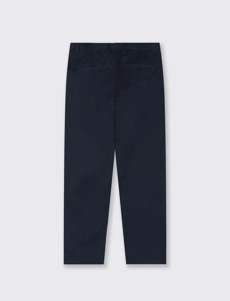 Pantaloni Chino Regular Fit in Cotone - Blu