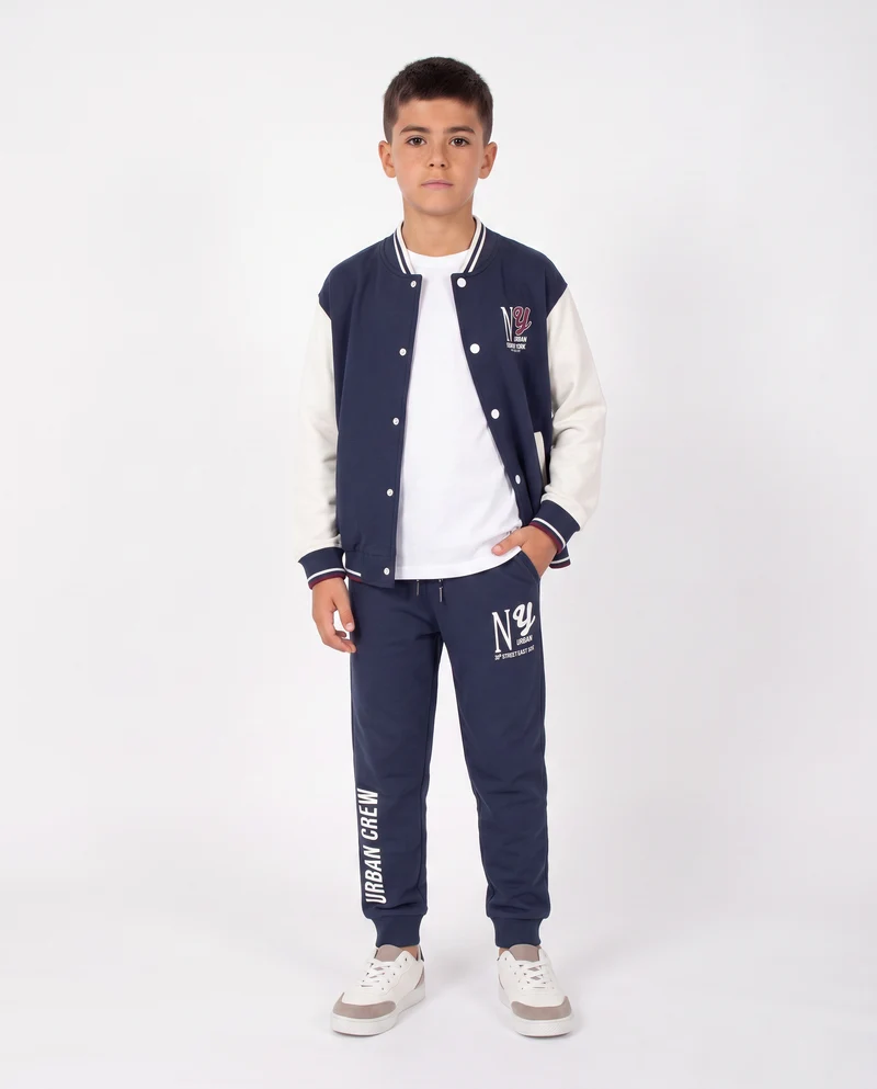 Jogger Bicolore in Cotone per Tempo Libero - Blu