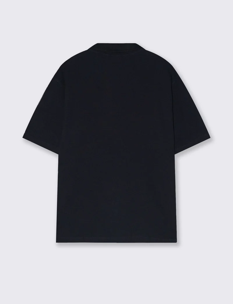 Polo Collo Derby in Micro Waffle - Blu