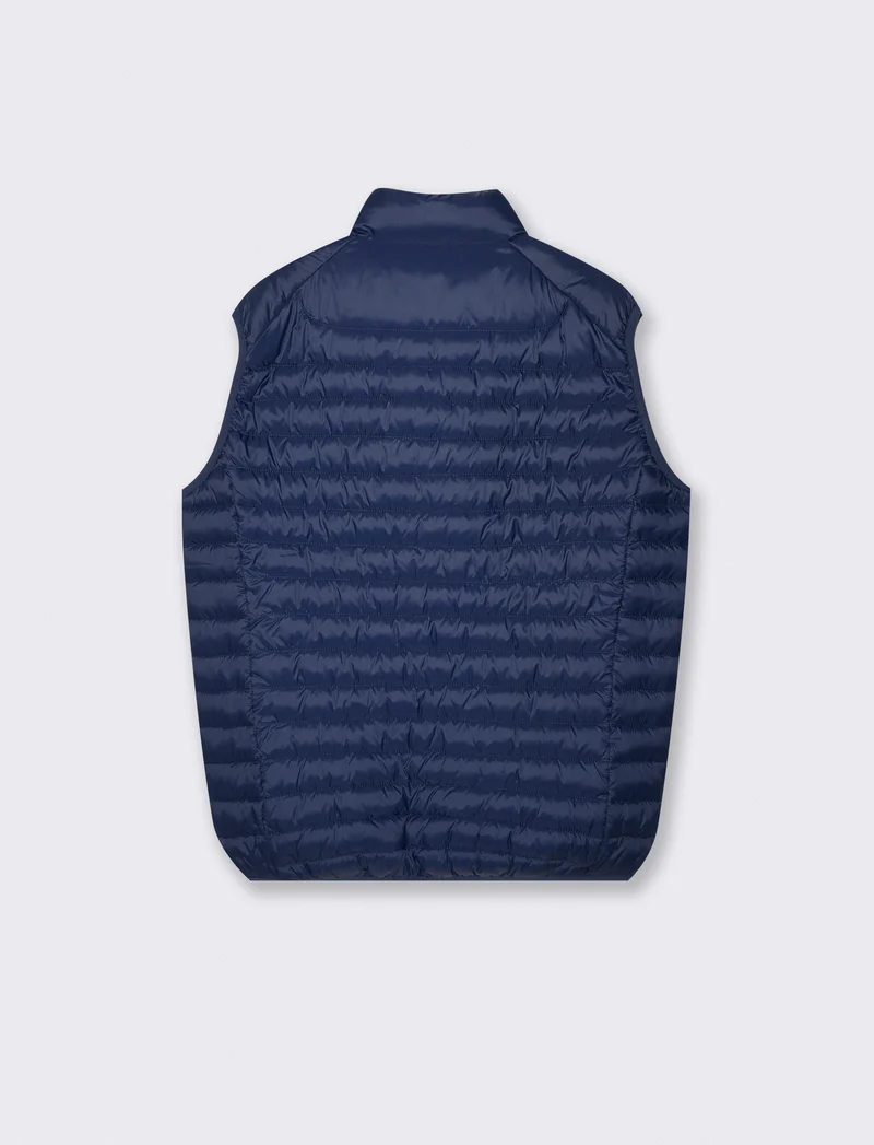 Giubbotto gilet piumino imbottito con cerniera - Blu