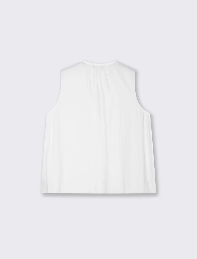 Casacca Giromanica con Scollo a V - Bianco latte