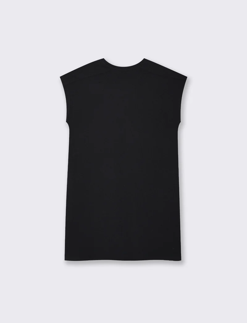 Abito T-Shirt con Vestibilità Morbida - Nero