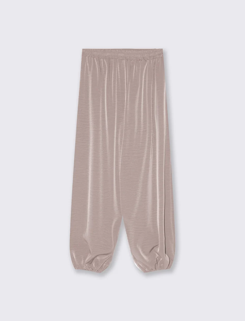 Pantalone effetto palloncino - Grigio fango