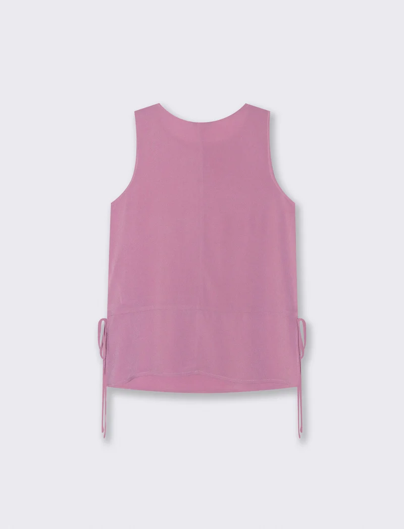 Blusa Smanicata con Sacchi e Laccetti - Rosa