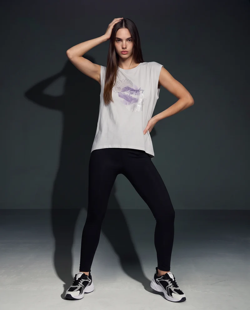 Leggings Senza Cuciture Lati - Nero
