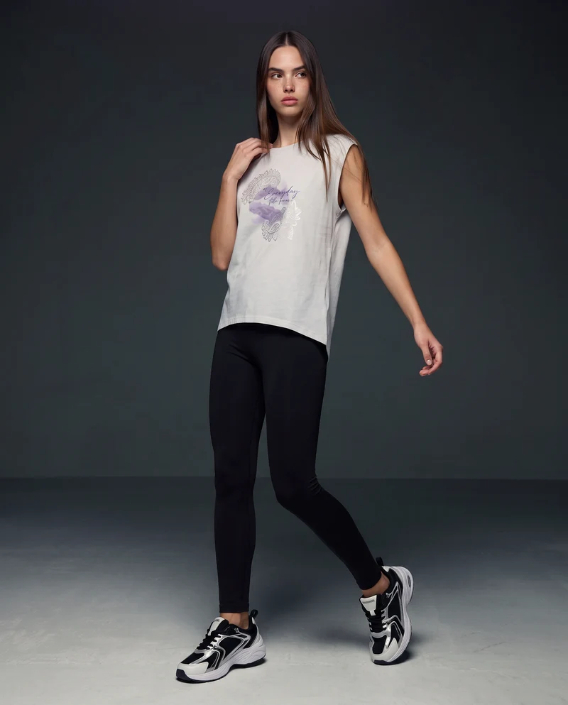 Leggings Senza Cuciture Lati - Nero