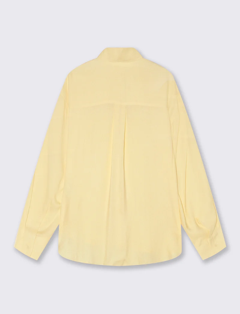 Camicia Lunga con Carre' sul Retro - Giallo pastello