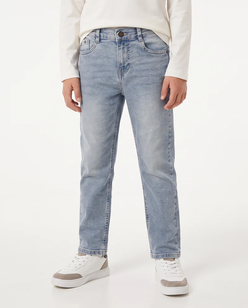 Jeans regular fit in cotone versatili - Denim chiaro