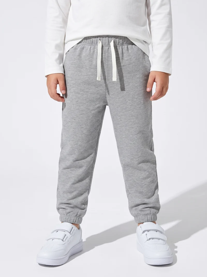 Joggers Comfort in Cotone Elasticizzato - Grigio mel.