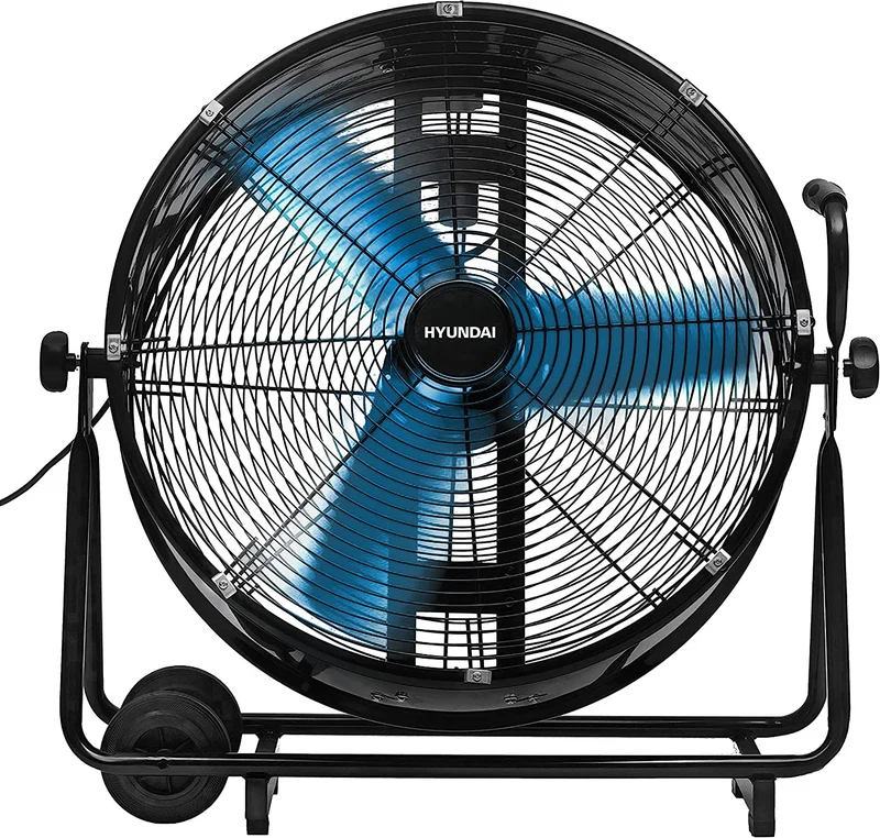Hyundai 75626 - Ventilatore industriale a pavimento , 220V - 500W - Diametro 90 cm