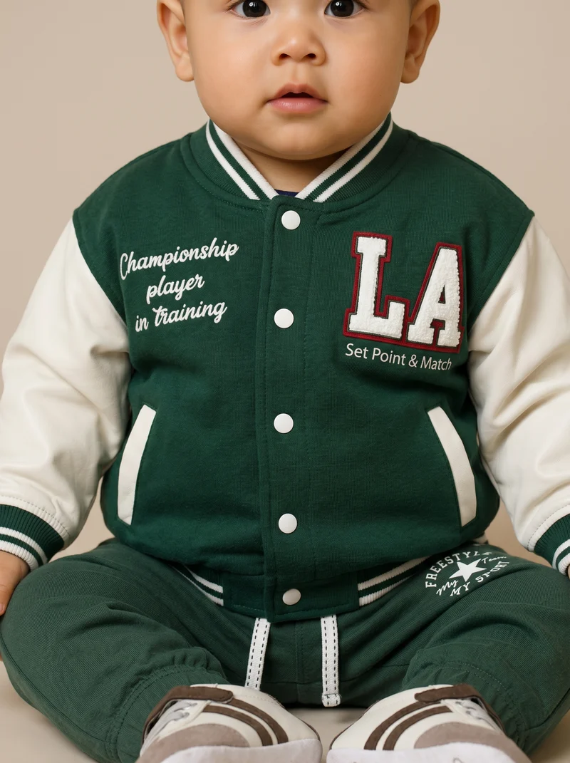 Giacca college in cotone versatile - Verde abete