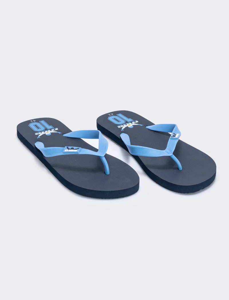 Infradito PVC con applicazioni Dios - Celeste