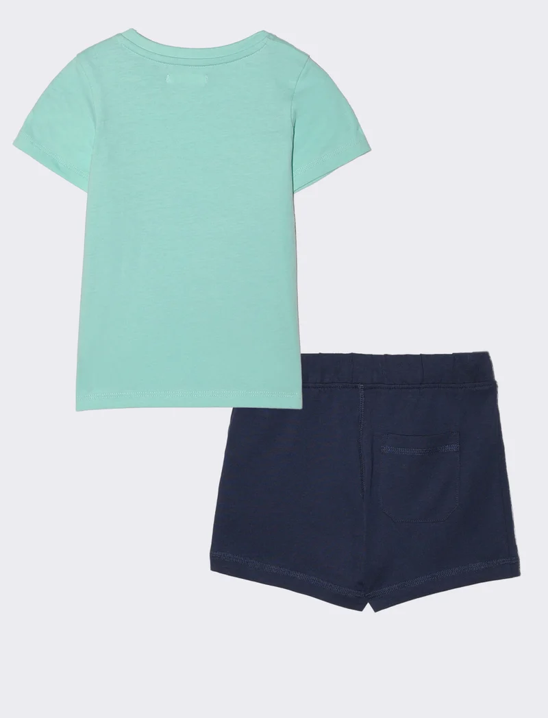 Completo estivo: maglietta e shorts - Verde acqua