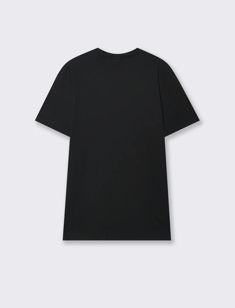 T-shirt girocollo cotone premium maniche corte - Nero