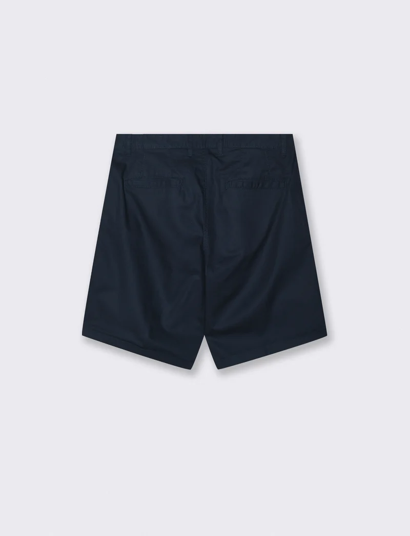 Bermuda Chino Regular Fit in Twill di Cotone - Blu