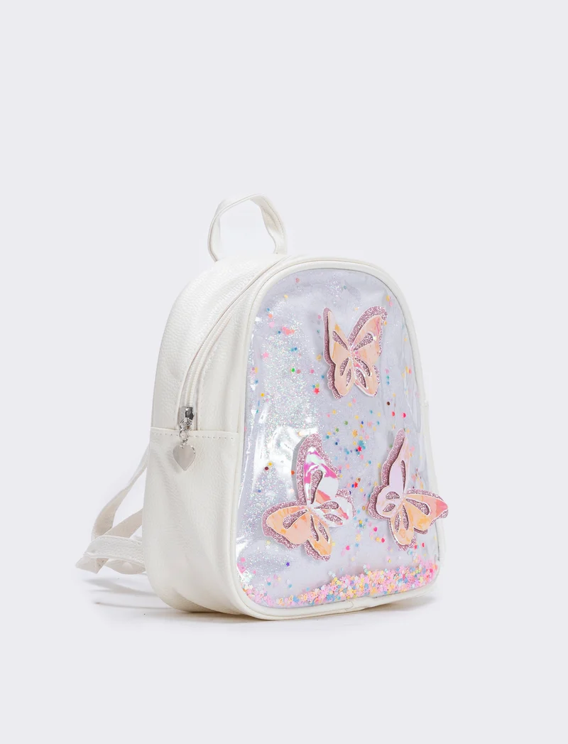 Zaino farfalle per bambina - Bianco