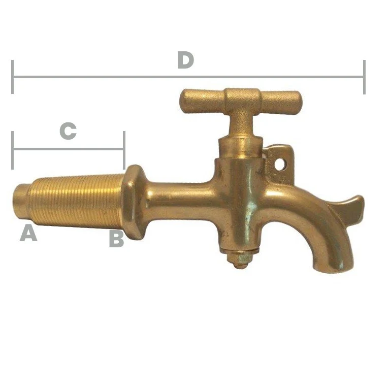 RUBINETTO BRONZO N.06 C/PORTA LUCCHETTO SICUREZZA