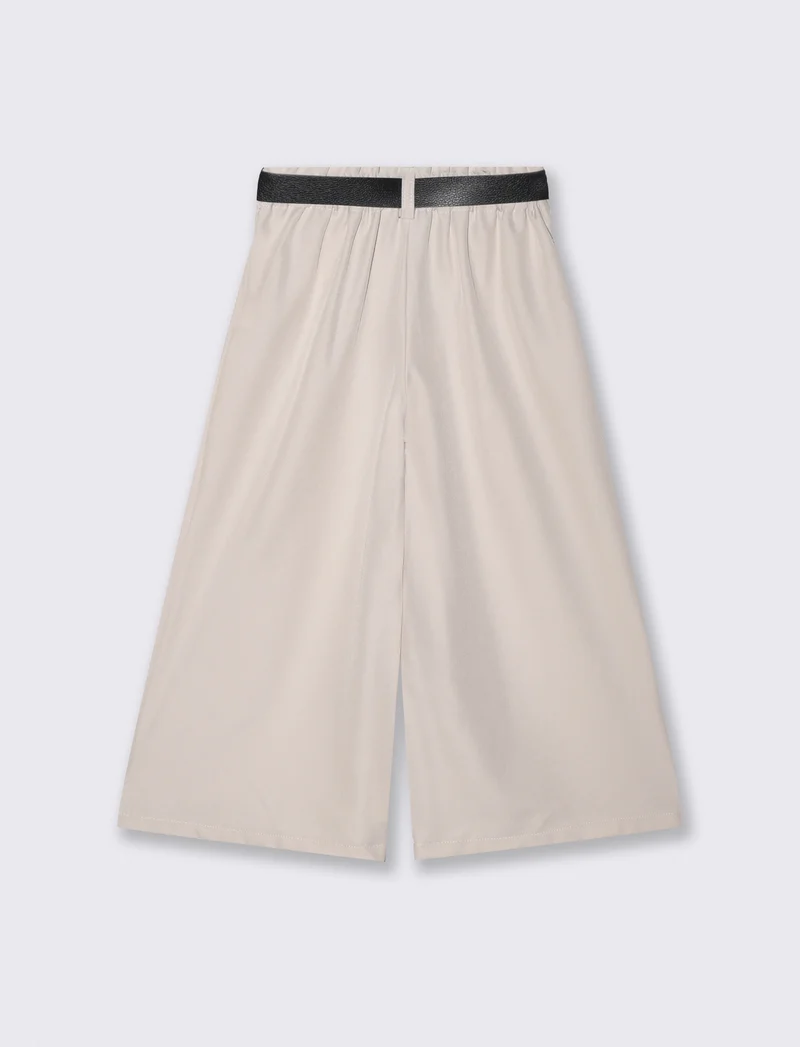 Pantalone gamba ampia per bambina elegante - Beige