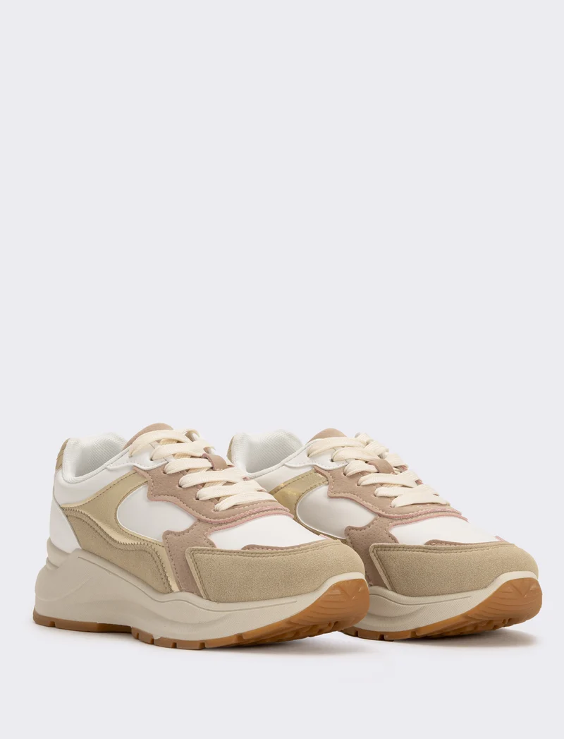 Sneakers bianche da con riporti - Bianco