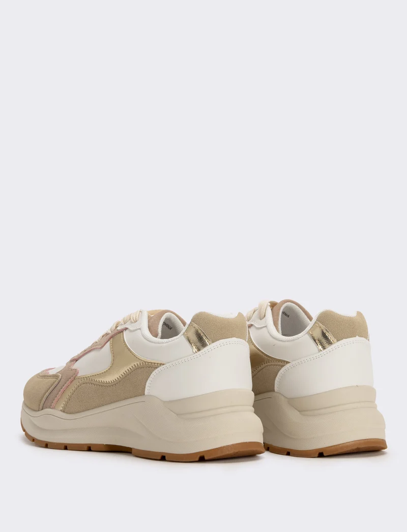 Sneakers bianche da con riporti - Bianco