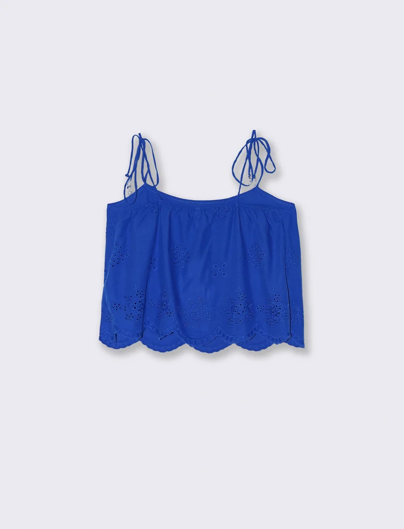 Top con Pizzo e Bretelle con Fiocco - Royal