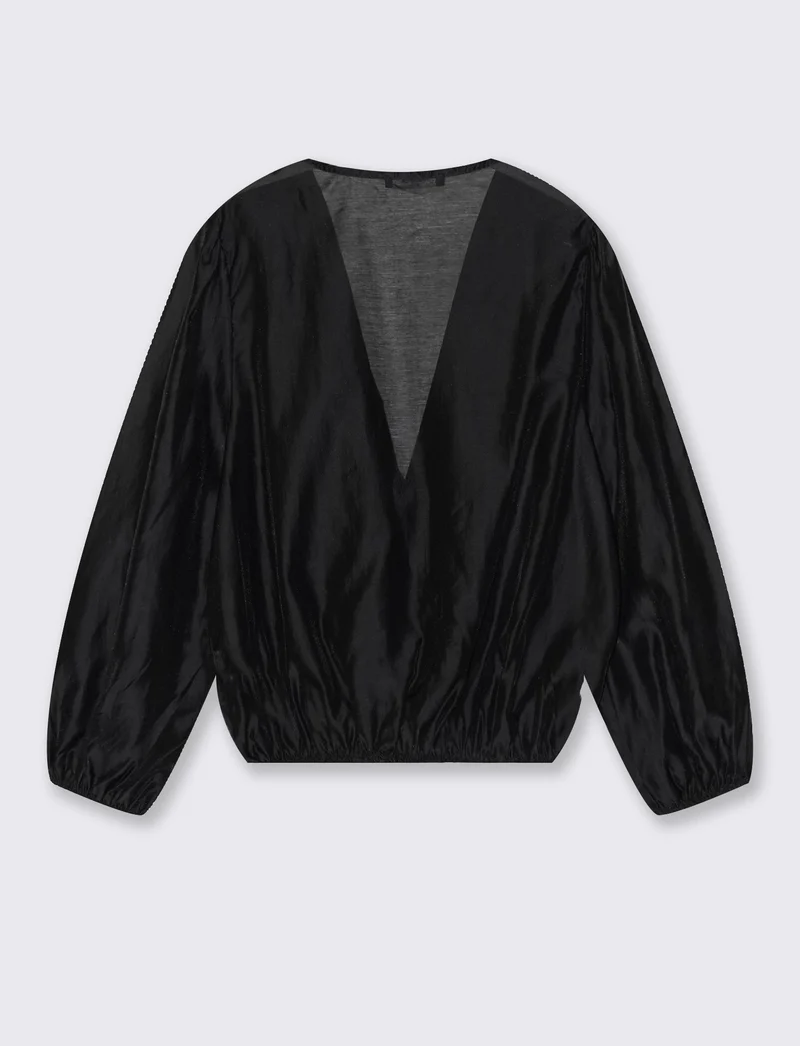 Casacca Leggera Incrociata - Nero